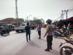 Personil Polsek Walantaka Polresta Serkot Gelar Gatur Pagi di Pasar Kalodran