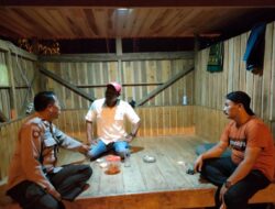 Patroli Ke Pos Ronda, Polsek Pabuaran Polresta Serkot Berikan Pesan-Pesan Kamtibmas