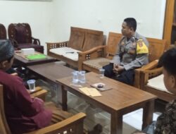 Memelihara Kamtibmas Desa Binaan, Bhabinkamtibmas Desa Sukadalem Kunjungi Rumah Tokoh Agama