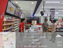 Ka SPKT Polsek Kramatwatu Polresta Serkot Patroli Jalur Sambangi Waralaba AlfamartKa SPKT Polsek Kramatwatu Polresta Serkot Patroli Jalur dan Sambangi Waralaba Alfamart
