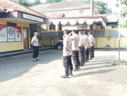 Pimpin Apel Pagi Kanit Propam Polsek Walantaka Polresta Serkot