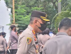 Wakapolresta Serkot Kawal dan pimpin pelaksanaan Aksi unras dari Serikat Buruh kab.Serang