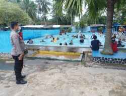 Personil Polsek Walantaka berkunjung di kolam renang Tirta Nada serta Sampaikan Himbauan Kamtibmas.