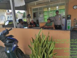 Polsek Cipocok Jaya Patroli Dialogis Sambangi Keamanan Sampaikan Pesan-pesan Kamtibmas