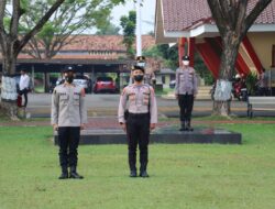 Kapolresta Serkot Berikan Arahan saat Apel Pagi di Lapangan Hijau tetap Humanis dalam Pelaksanaan Tugas