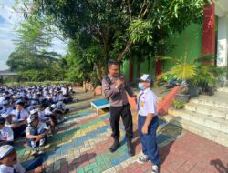 Cegah Tawuran Pelajar Polsek Serang Polresta Serkot Sampaikan Pendidikan Karakter di SMPN 1 Kota Serang