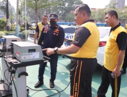 Tekan Polusi Udara, Polresta Bandara Soetta Gelar Uji Emisi