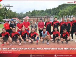 Pjs Bupati Nias Saksikan Laga Final Mini Soccer