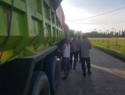 Polsek Curugbitung Tegas! Dump Truk Pengangkut Tanah Tak Boleh Sembarangan Parkir