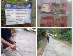 Parah..! Pembangunan Jalan Poros Rabat Beton Didesa Nangerang Diduga Asjad, Wartawan Mau Disuap