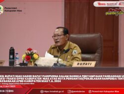 WABUP NIAS HADIRI RAPAT PARIPURNA DALAM RANGKA PENYAMPAIAN PANDANGAN UMUM FRAKSI-FRAKSI DPRD KAB. NIAS