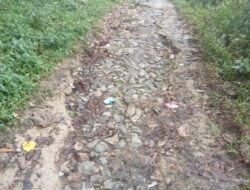 Warga Desa Karangnunggal Keluhkan Jalan Poros Rabat Beton Yang Baru Dibangun Di Tahun 2023 Namun Sudah Rusak Parah