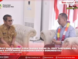 Bupati Nias Sambut Kedatangan Wakil Ketua MPR RI Di Bandara Binaka