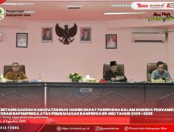 SEKDA NIAS HADIRI RAPAT PARIPURNA DALAM RANGKA PENYAMPAIAN LAPORAN BAPEMPERDA ATAS PEMBAHASAN RANPERDA RPJMD TAHUN 2025-2029