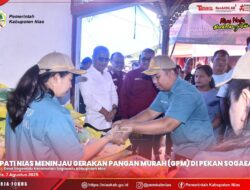BUPATI NIAS MENINJAU GERAKAN PANGAN MURAH (GPM) DI PEKAN SOGAEADU