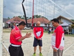 Semarak HUT RI ke-80, Polsek Bojongmanik Mengikuti Turnamen Bola Volly Antar Itansi dan Desa di Kecamatan Bohongmanik