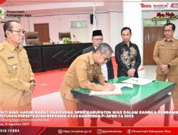 BUPATI NIAS HADIRI RAPAT PARIPURNA DPRD DALAM RANGKA PENGAMBILAN KEPUTUSAN PERSETUJUAN BERSAMA RANPERDA PERUBAHAN APBD TA 2025
