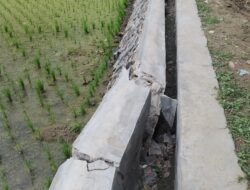 Proyek Pembangunan Irigasi P3-TGAI, Di Desa Bojongmanik Diduga Asjad (Asal Jadi) Baru Selesai Dibangun, Sudah Ambruk
