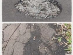 Pembangunan Jalan Poros Desa Giri Jagabaya Hotmix, Diduga Asjad Terlalu Tipis Sehingga Sudah Terkelupas Tebal Hanya 1 CM