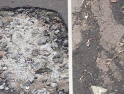 Pembangunan Jalan Hotmix Poros Desa Giri Jagabaya Dieosrot LSM GMBI Diduga Asjad dan Sudah Terkelupas