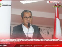 BUPATI NIAS SAMPAIKAN PENDAPAT AKHIR PADA RAPAT PARIPURNA DPRD DALAM RANGKA PENGAMBILAN KEPUTUSAN PERSETUJUAN BERSAMA TERHADAP RANPERDA APBD KAB NIAS TA 2026