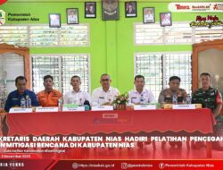 SEKDA NIAS HADIRI PELATIHAN PENCEGAHAN DAN MITIGASI BENCANA DI KABUPATEN NIAS