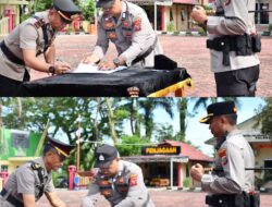 Kapolres Nias Pimpin Upacara Serah Terima Jabatan Kabag Log dan Dua Kapolsek